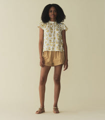 HMD -- YVIE TOP -- GOLD FROLICKING FLORAL