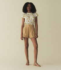 HMD -- YVIE TOP -- GOLD FROLICKING FLORAL