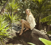 HMD -- SHORE TOP -- CREAM SUNFLOWER BLOCK PRINT