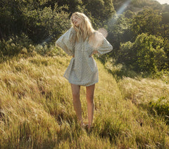 HMD -- OPAL DRESS -- BLUE FLORAL MEADOW