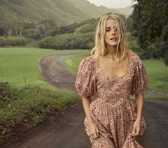 HMD -- ABRIELLE DRESS -- CORAL POPPY BELL FLORAL