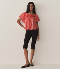 HMD -- ANALICIA TOP -- SYLVIE PLAID