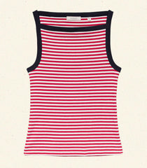 HMD -- ANDREA TANK -- ROUGE NANTUCKET STRIPE