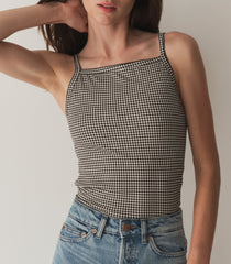HMD -- ANGIE TANK -- NOIR LA MADDALENA GINGHAM