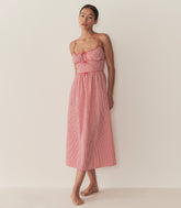 HMD -- BELLINE DRESS -- ROUGE LA MADDALENA GINGHAM