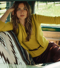 CAMERON CASHMERE CARDIGAN -- ANTIQUE MOSS
