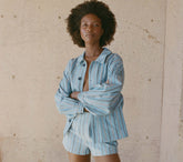 HMD -- CARMEL JACKET -- INDIGO STRIPE