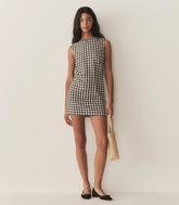 HMD -- CORALIE DRESS -- BLACK MARILYN GINGHAM
