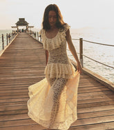 COSTINE DRESS -- VANILLA