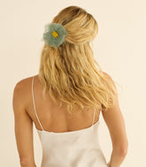 DANI BARRETTE -- TEAL ORGANZA