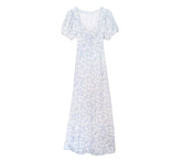 HMD -- DREE DRESS -- BLUE SUMMER DAISY PRINT