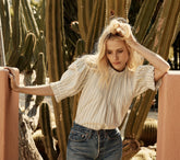 HMD -- DARIEN TOP -- STRIPED CHAMBRAY
