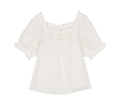 HMD -- FRANCES TOP -- SALT EMBROIDERY