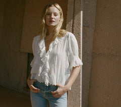 HMD -- HENRI TOP -- SALT EYELET