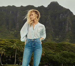 HMD -- THE JANE BLOUSE -- SEAGLASS