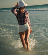 HMD -- JANIS TOP -- COTE D'AZUR PLAID