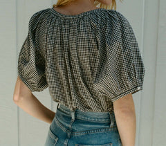 HMD -- JUNE TOP -- LA MADDALENA GINGHAM