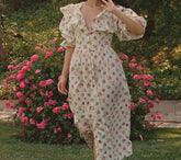 HMD -- LUCRETIA DRESS -- FLEURS DE JONQUILLE