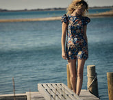 HMD -- LYRIC DRESS -- INDIGO IRIS FLORAL