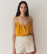 HMD -- NALINA LINEN TOP -- SUNFLOWER