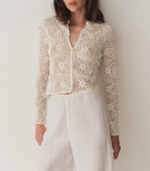 HMD -- OTTOLINE CARDIGAN -- PEARL
