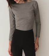 HMD -- PAULETTE TEE -- NOIR LA MADDALENA GINGHAM