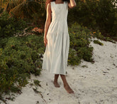 HMD -- REM DRESS -- STRIPED CHAMBRAY