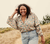 HMD -- ROSE TOP -- CREAM LADY BIRD FLORAL