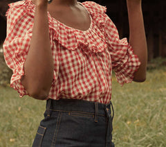 HMD -- SAMARA TOP -- CHERRY GINGHAM