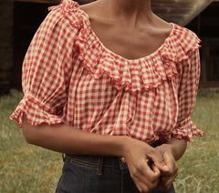 HMD -- SAMARA TOP -- CHERRY GINGHAM