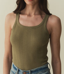 HMD -- SEINE CASHMERE BLEND TANK -- PASTURE