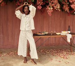 HMD -- LEMON PANT -- RED DAHLIA BLOCK PRINT