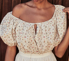HMD -- TOPAZ TOP -- COTTAGE BREEZE FLORAL
