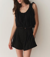 HMD -- LARUE LINEN SHORT -- BLACK
