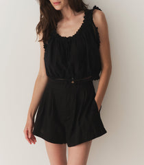 HMD -- LARUE LINEN SHORT -- BLACK
