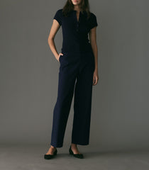 HMD -- VIENNE SILK TEE -- NAVY