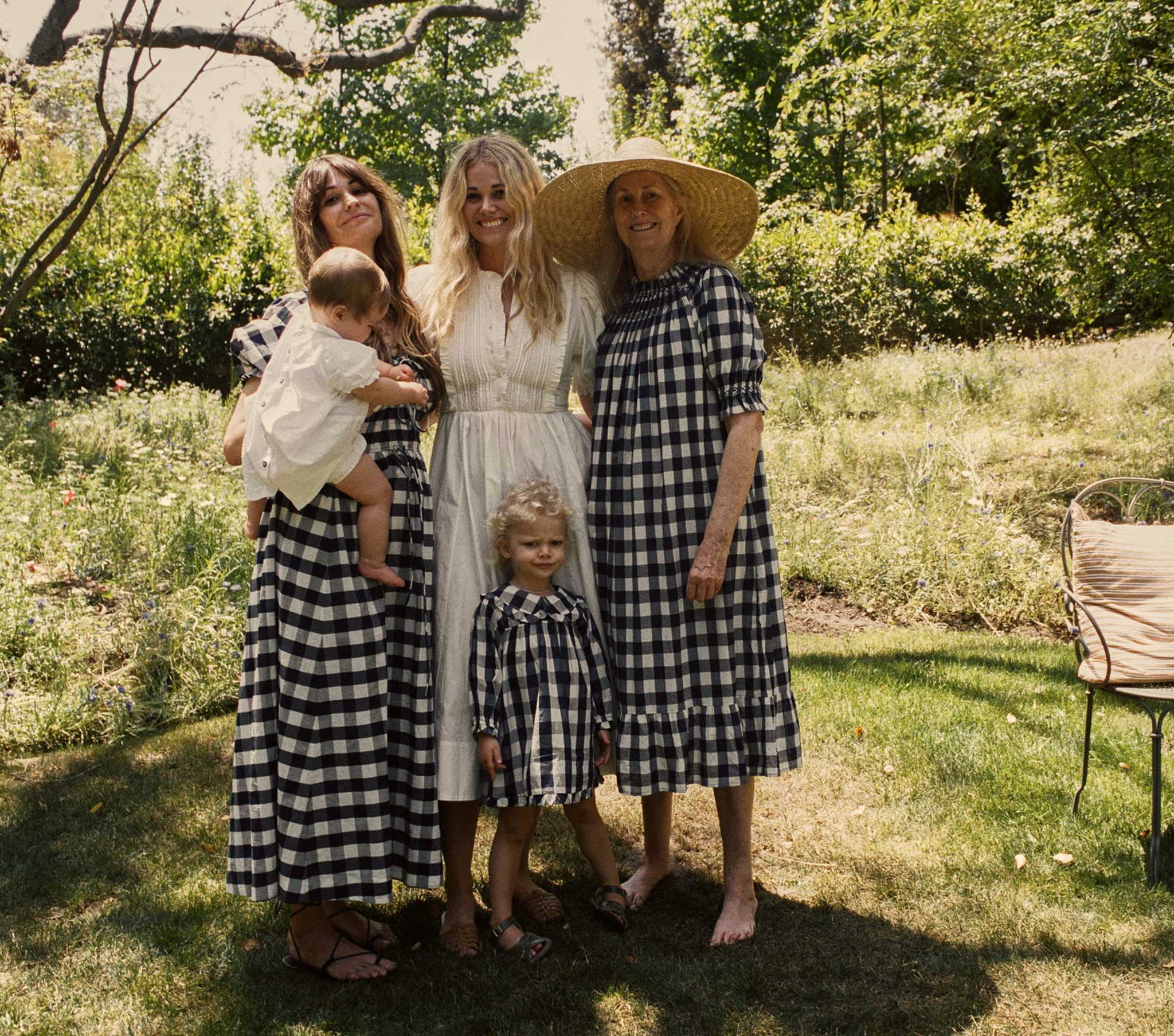 HMD -- WHISPER DRESS -- NAVY GINGHAM