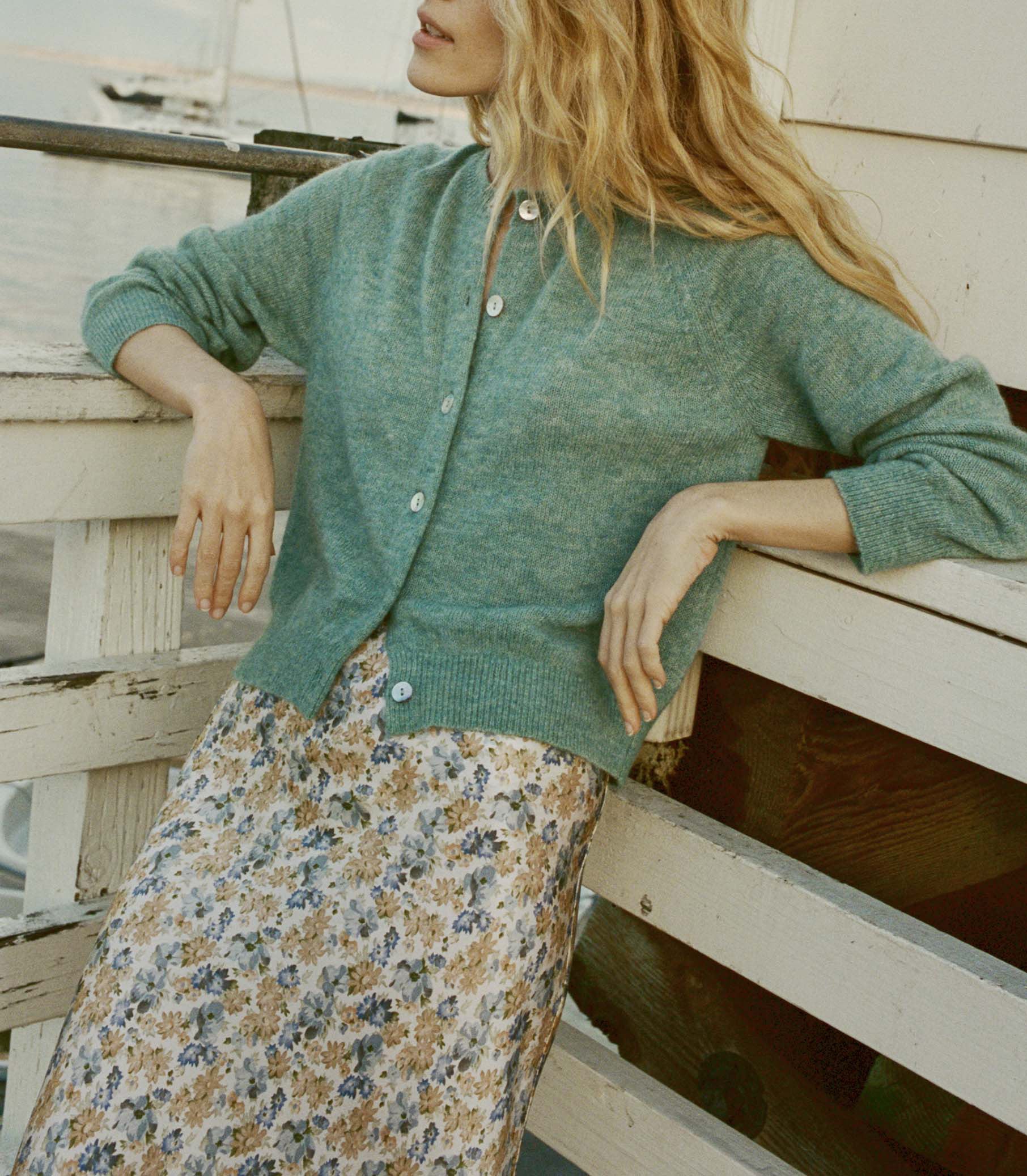 HMD -- PETRA CARDIGAN -- BLEU MENTHE