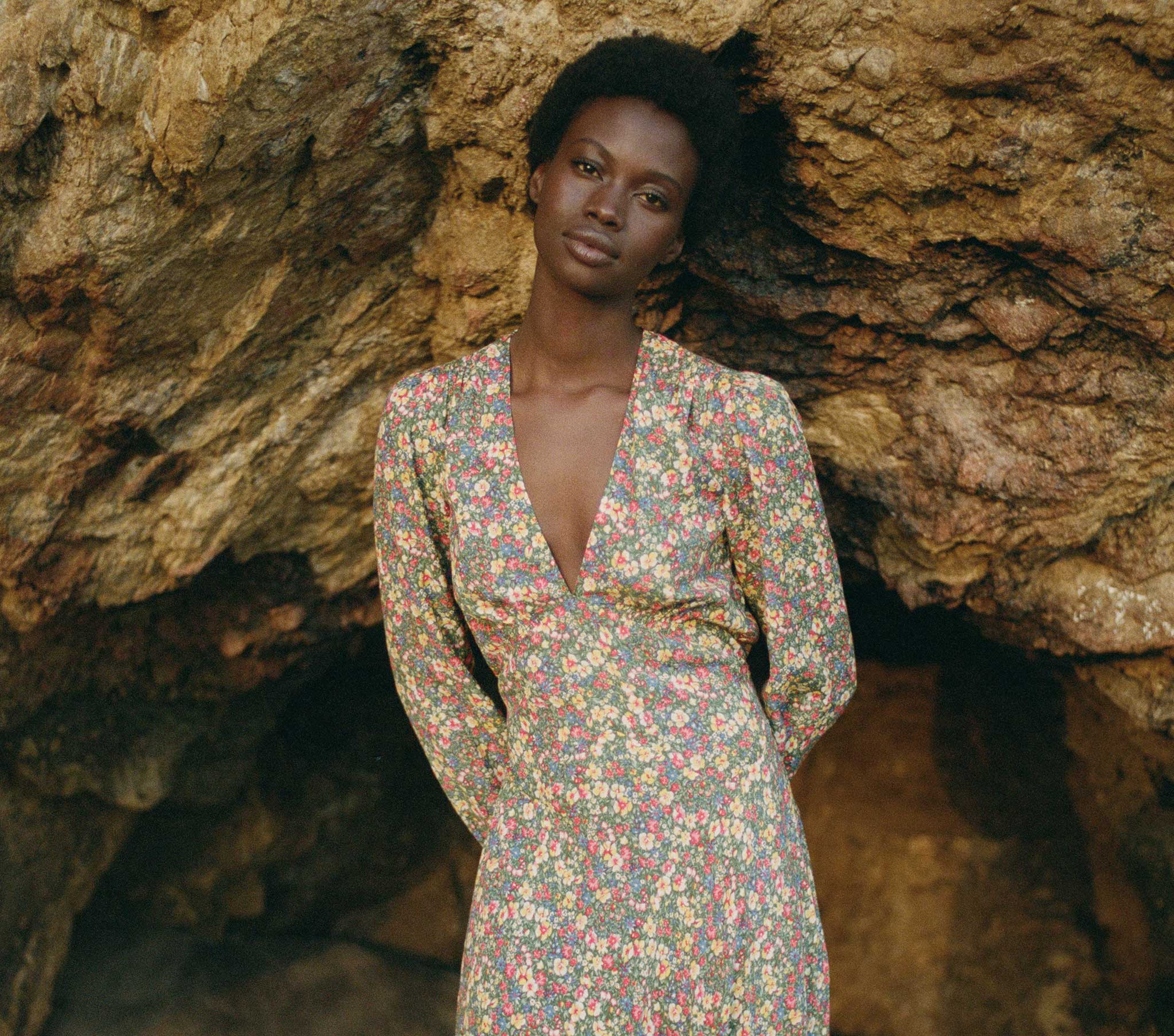 HMD -- CHARLESTON DRESS -- GREEN VALLEY FLORAL