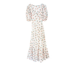 HMD -- ADOBE DRESS -- FLEUR DE ROSETTE PRINT