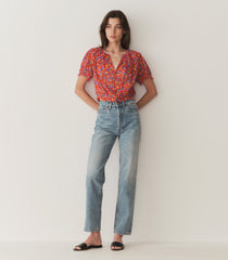 HMD -- ANAISE TOP -- RED DAYFLOWER MEADOW