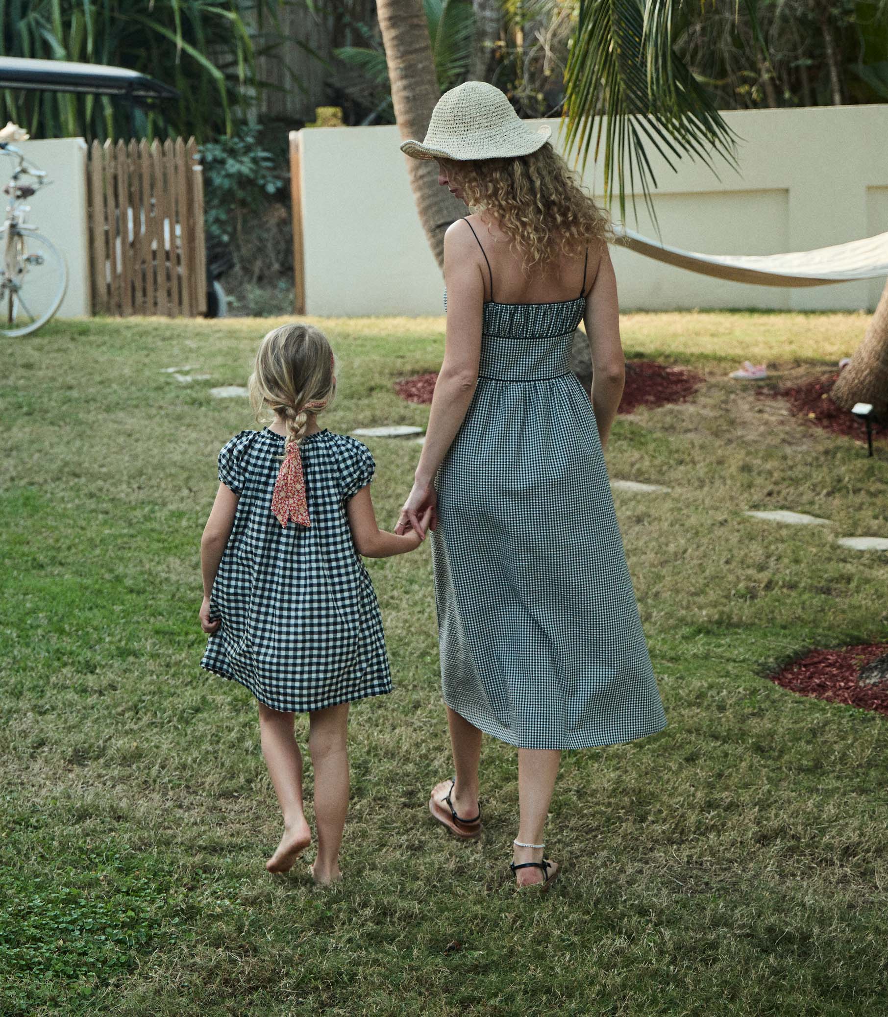 HMD -- BELLINE DRESS -- NOIR LA MADDALENA GINGHAM
