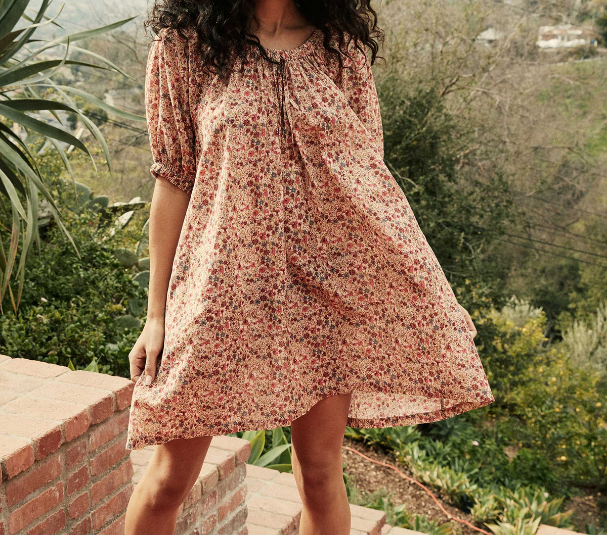 HMD -- CHESTNUT DRESS -- PINK VALLEY FLORAL
