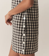 HMD -- CORALIE DRESS -- BLACK MARILYN GINGHAM