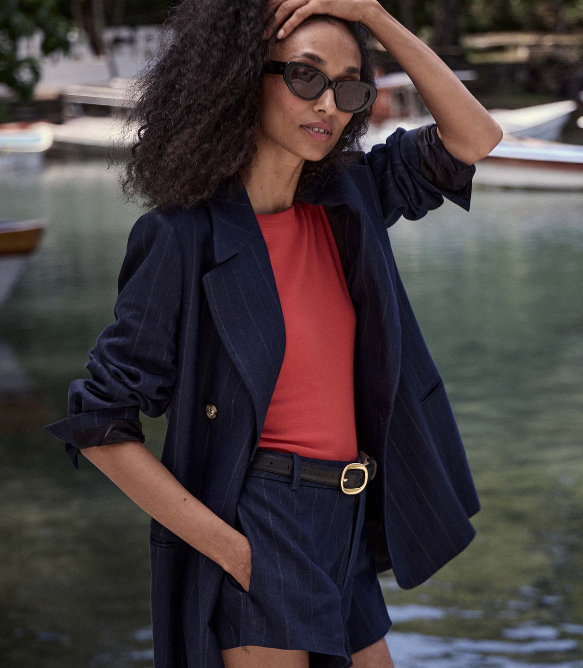 HMD -- DANTON BLAZER -- NAVY PINSTRIPE