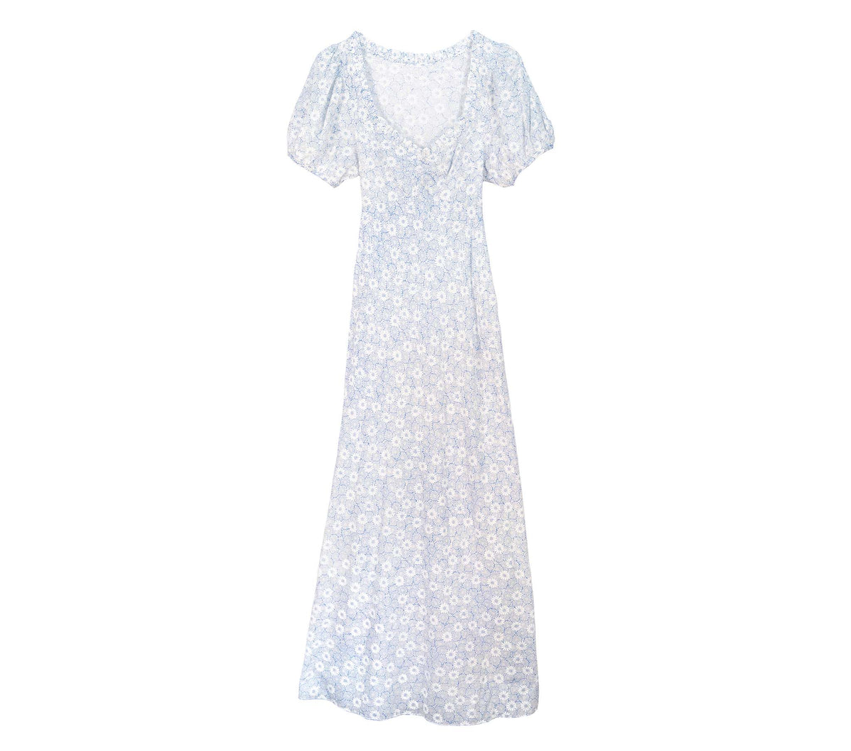 HMD -- DREE DRESS -- BLUE SUMMER DAISY PRINT