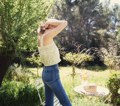 HMD -- ESTELLE TOP -- MOSS PAPILLON FLORAL