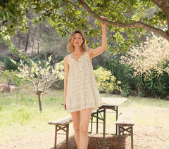 HMD -- GLADYS DRESS -- MOSS PAPILLON FLORAL