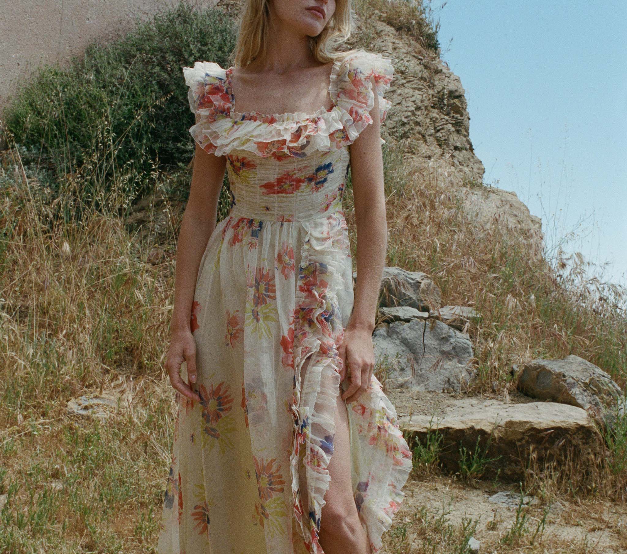HMD -- ERNESTINE DRESS -- SWEET GARDENIA
