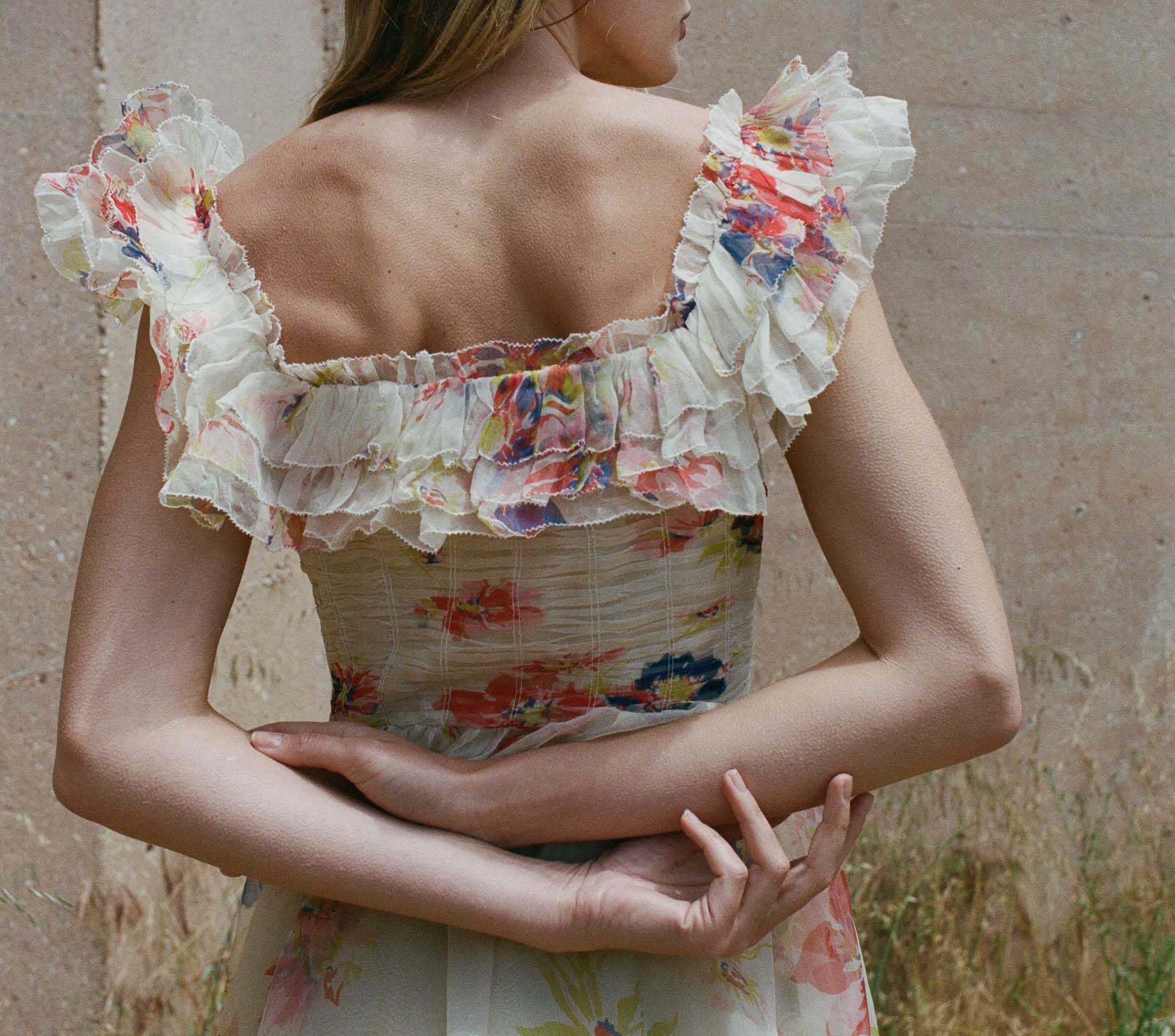 HMD -- ERNESTINE DRESS -- SWEET GARDENIA